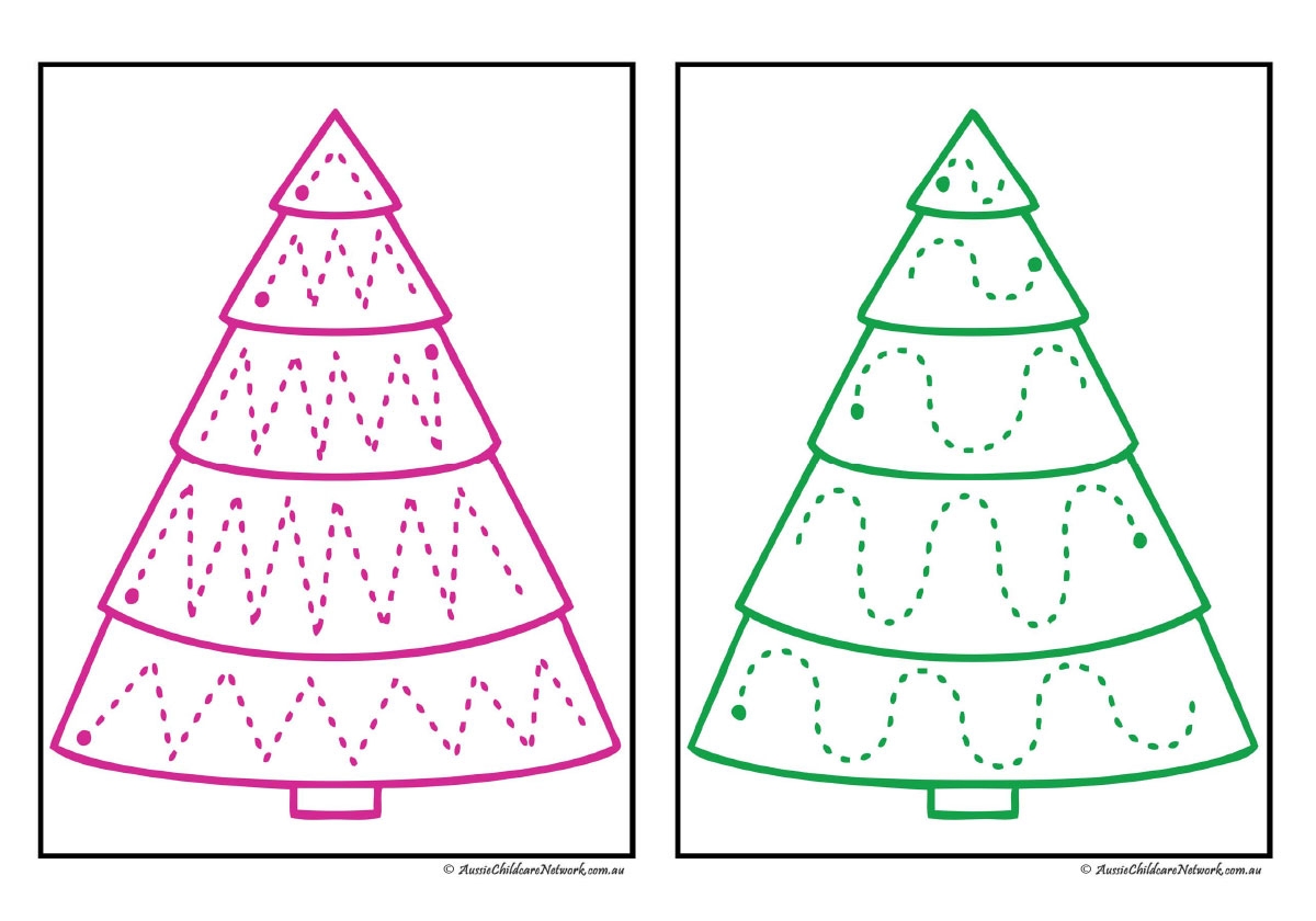 Christmas Tree Tracing Lines