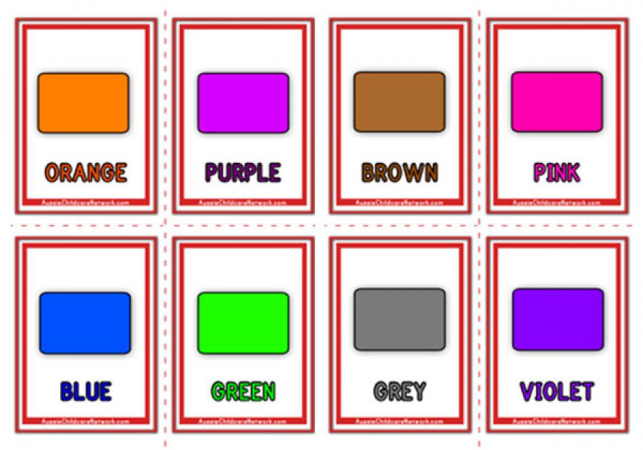 Colour Words Flashcards - Classic