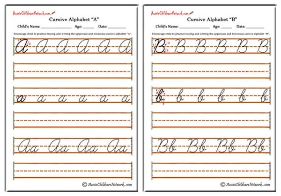 Cursive Alphabet