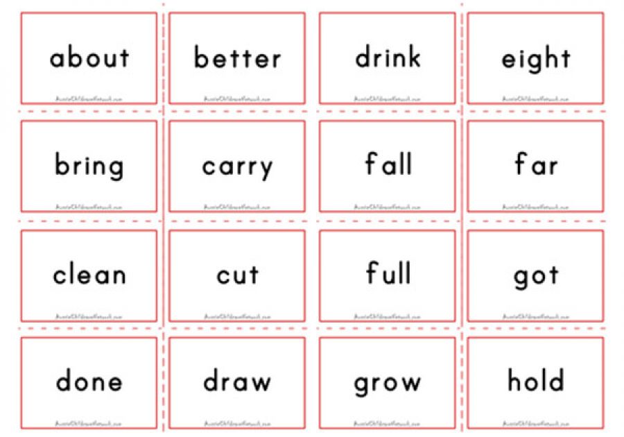 Dolch Flashcards - Third Grade Sight Words