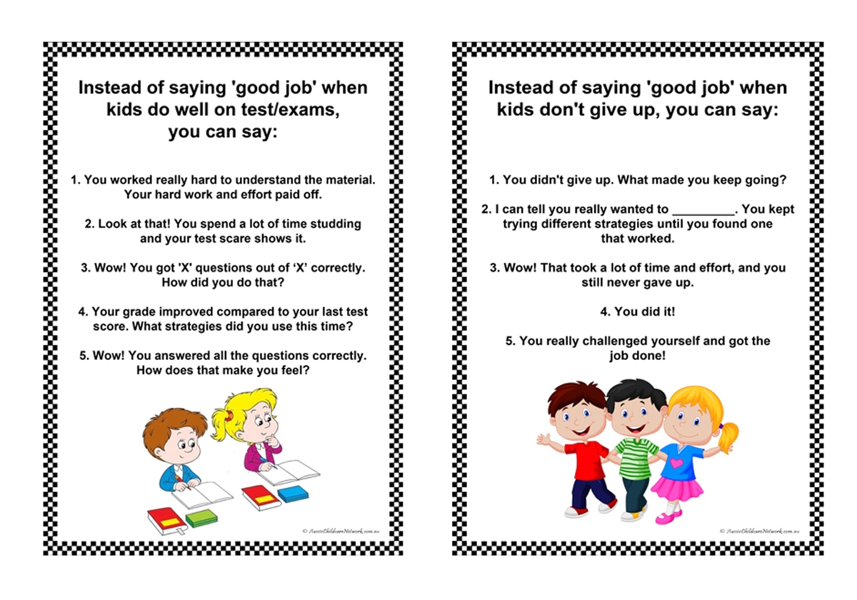 Don't Say Good Job Posters