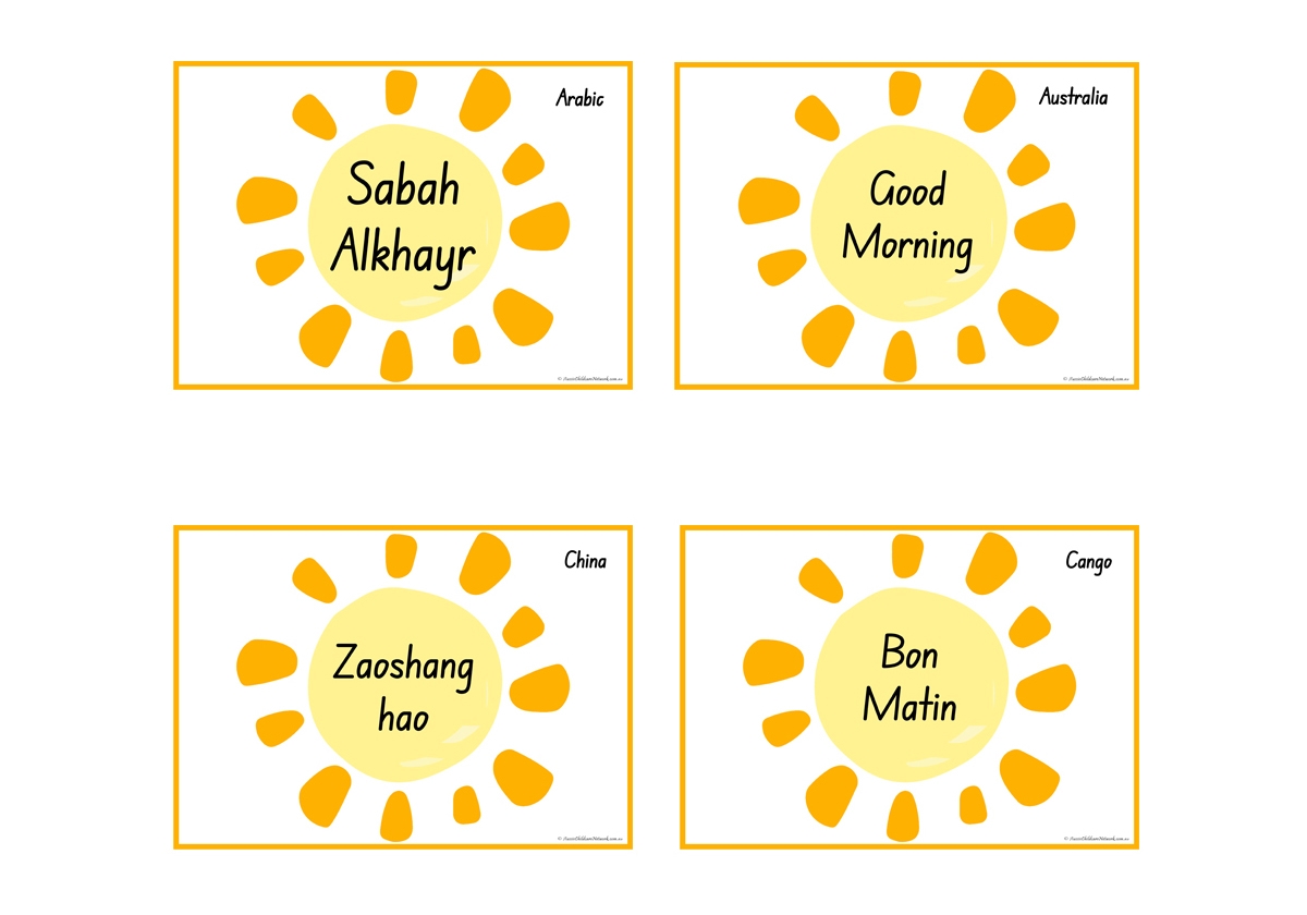 Good Morning In Different Languages Posters