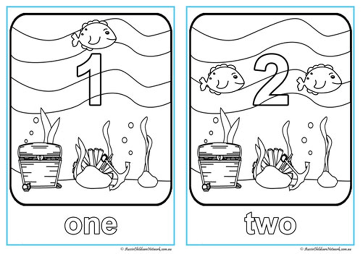 Ocean Number Colouring