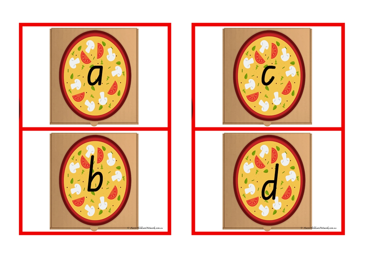 Pizza In A Box Letter Matching
