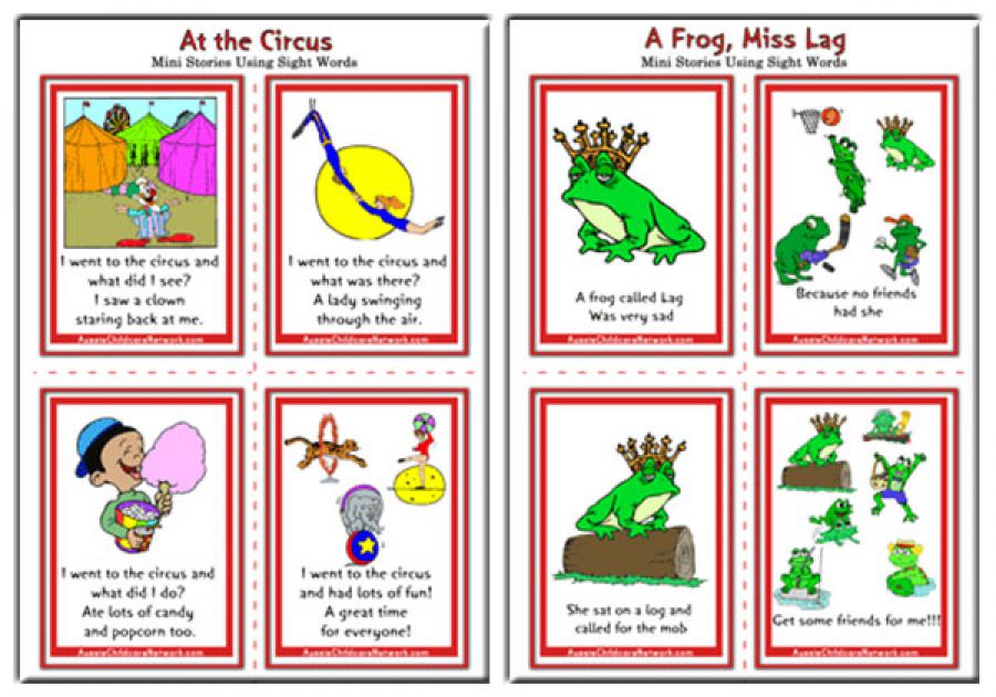 Sight Words Mini Stories