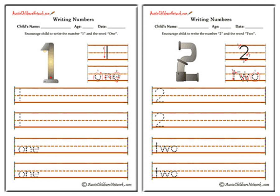 Writing Numbers - Hardware Theme