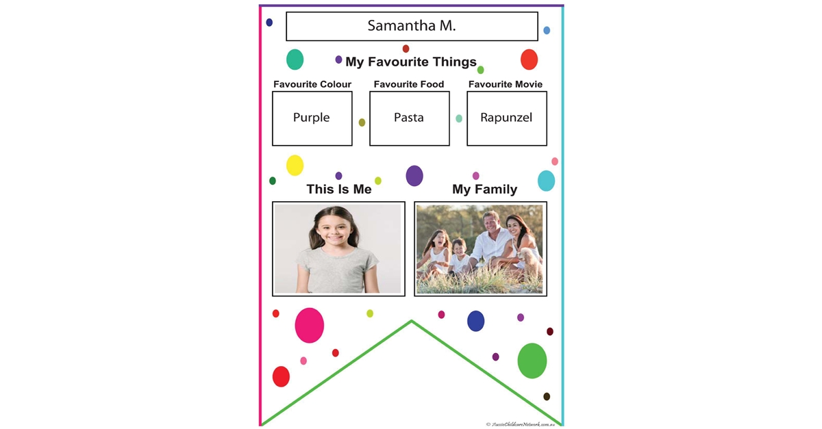 All About Me Banner Template