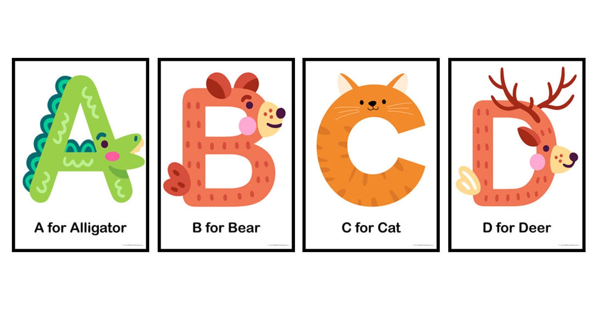Animal Letters Posters