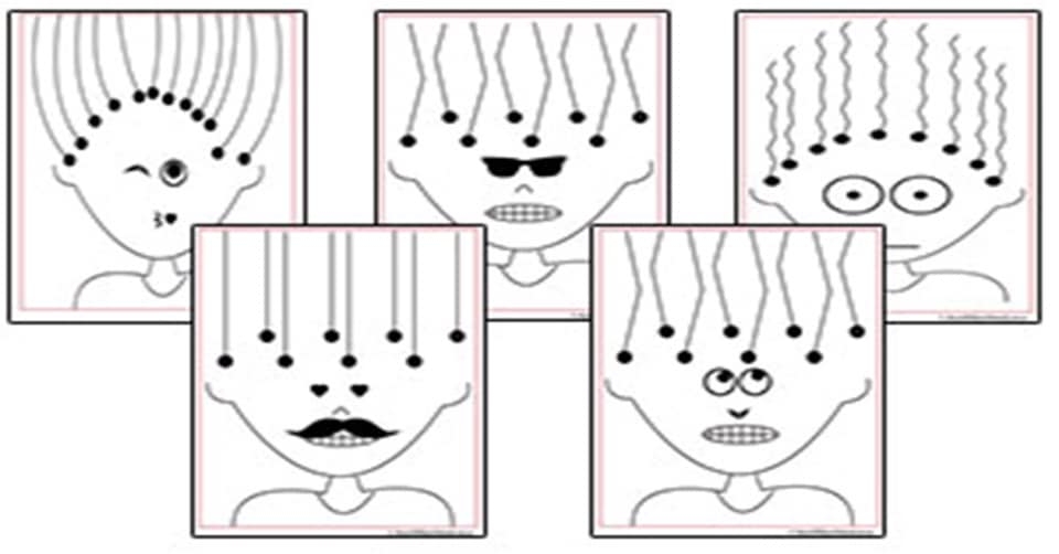 Cutting Hair - Free Cutting Practice Worksheets For Children