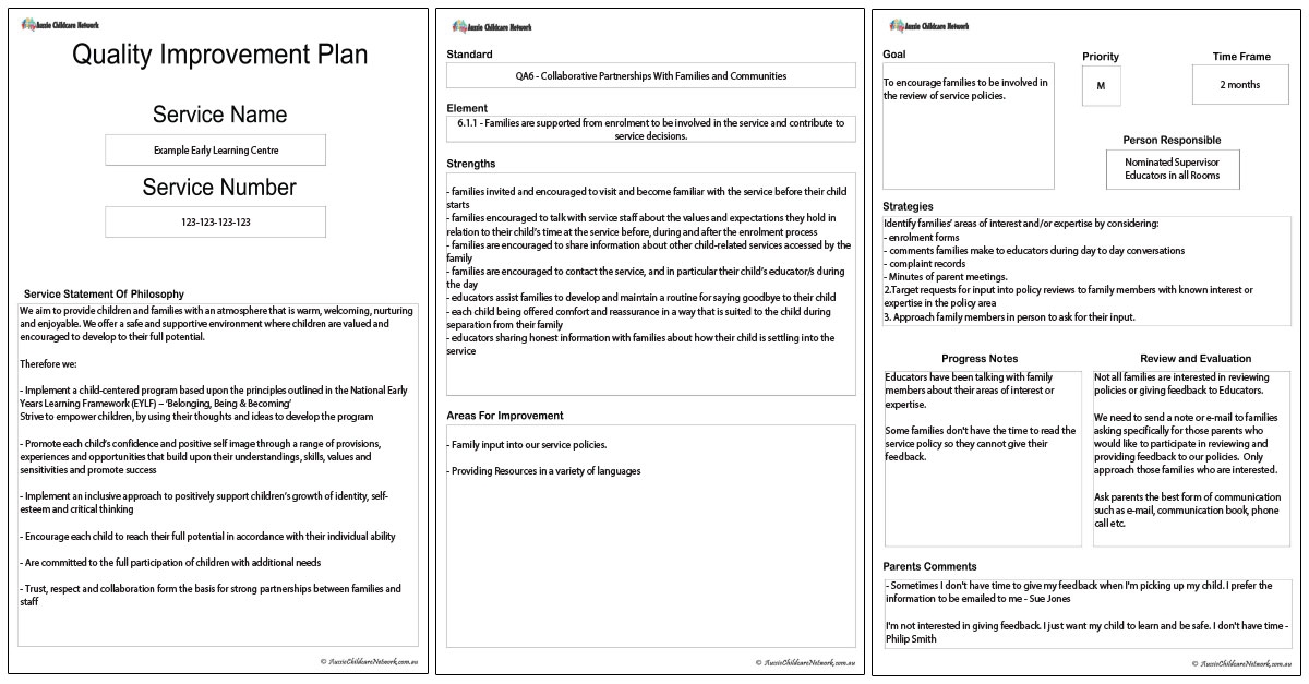Quality Improvement Plan Template