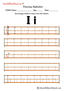 cursive practice sheets I i