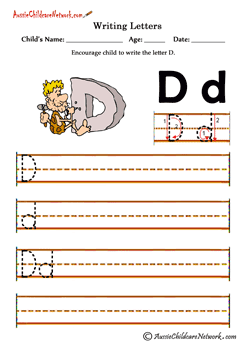 writing alphabet letters