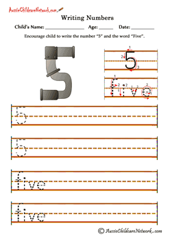 how to write numbers in words 5 Five