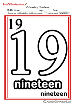 colouring number printables