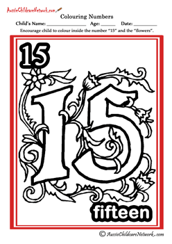 colouring number worksheets