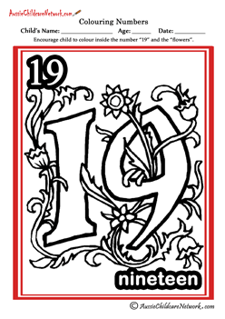 writing numbers worksheets 19 nineteen