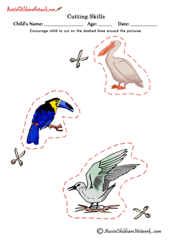 Cutting birds pictures
