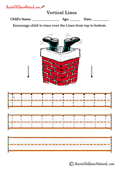 Vertical Lines Worksheets
