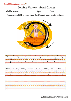 handwriting sheets Practice Curves