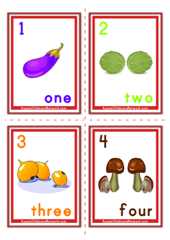 123 number flash card printables