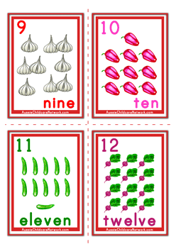 number flash card printables