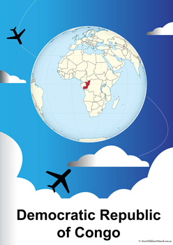 Country Congo On Globe Poster