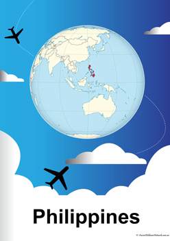 Country Philippines On Globe Poster