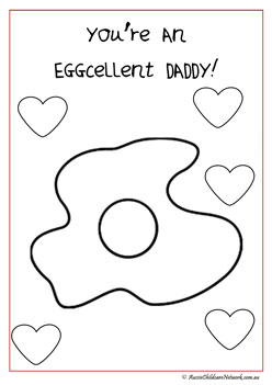 fathers day colouring pages for children preschool