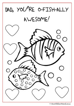 fathers day colouring pages for children preschool