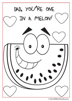 fathers day colouring pages for children preschool