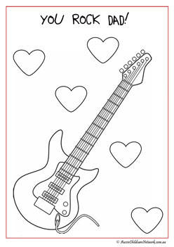 fathers day colouring pages for children preschool