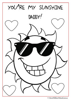 fathers day colouring pages for children preschool