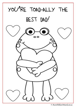 fathers day colouring pages for children preschool