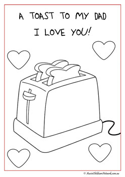 fathers day colouring pages for children preschool