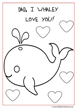 fathers day colouring pages for children preschool