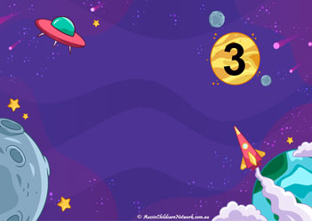 stars space counting mat number recognition one to one correspondence space theme