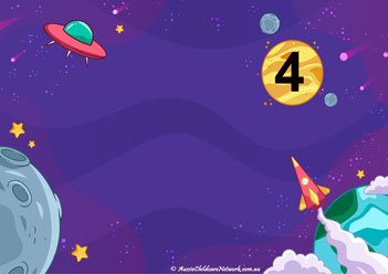 stars space counting mat number recognition one to one correspondence space theme