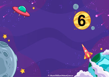stars space counting mat number recognition one to one correspondence space theme