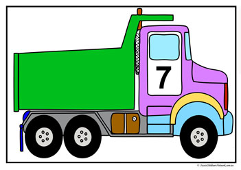 transportation theme garbage truck counting vehicle theme number recognition vehicle counting mats