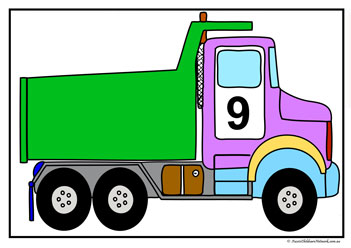 transportation theme garbage truck counting vehicle theme number recognition vehicle counting mats