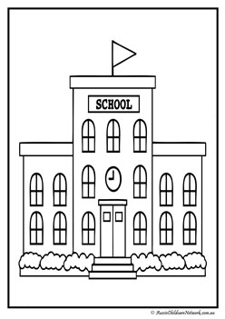 school colouring pages, school readiness colouring worksheets for preschoolers