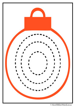 tracing bauble christmas worksheet prewriting skills tracing lines