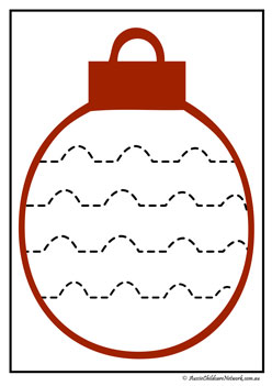 tracing bauble christmas worksheet prewriting skills tracing lines