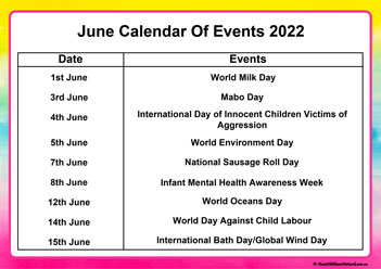 calendar of events 2022 early childhood services