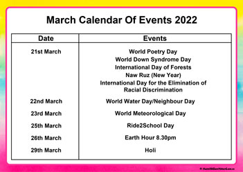 calendar of events 2022 early childhood services
