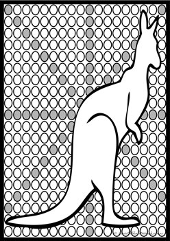Australian Kangaroo Dot Colouring, aboriginal australian colouring pages