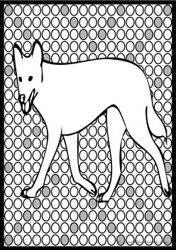 Australian Dingo Dot Colouring, aboriginal australian colouring pages
