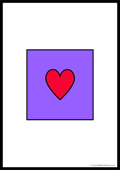 Love Bug Shapes matching shapes, 2d shape worksheet for preschool