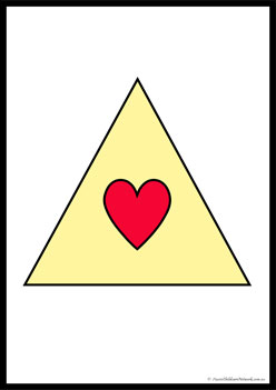 Love Bug Shapes matching shapes, 2d shape worksheet for preschool