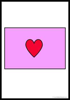 Love Bug Shapes matching shapes, 2d shape worksheet for preschool
